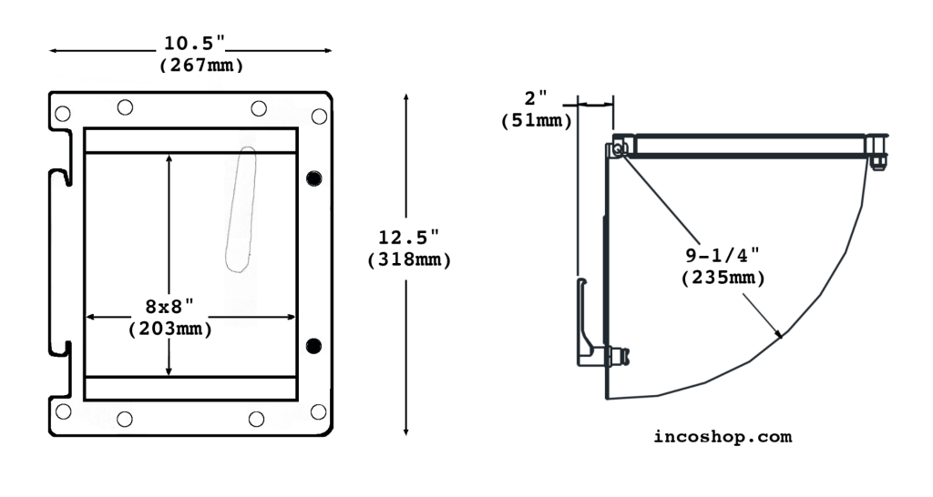 Conveyor Chute Inspection Door Dimensions