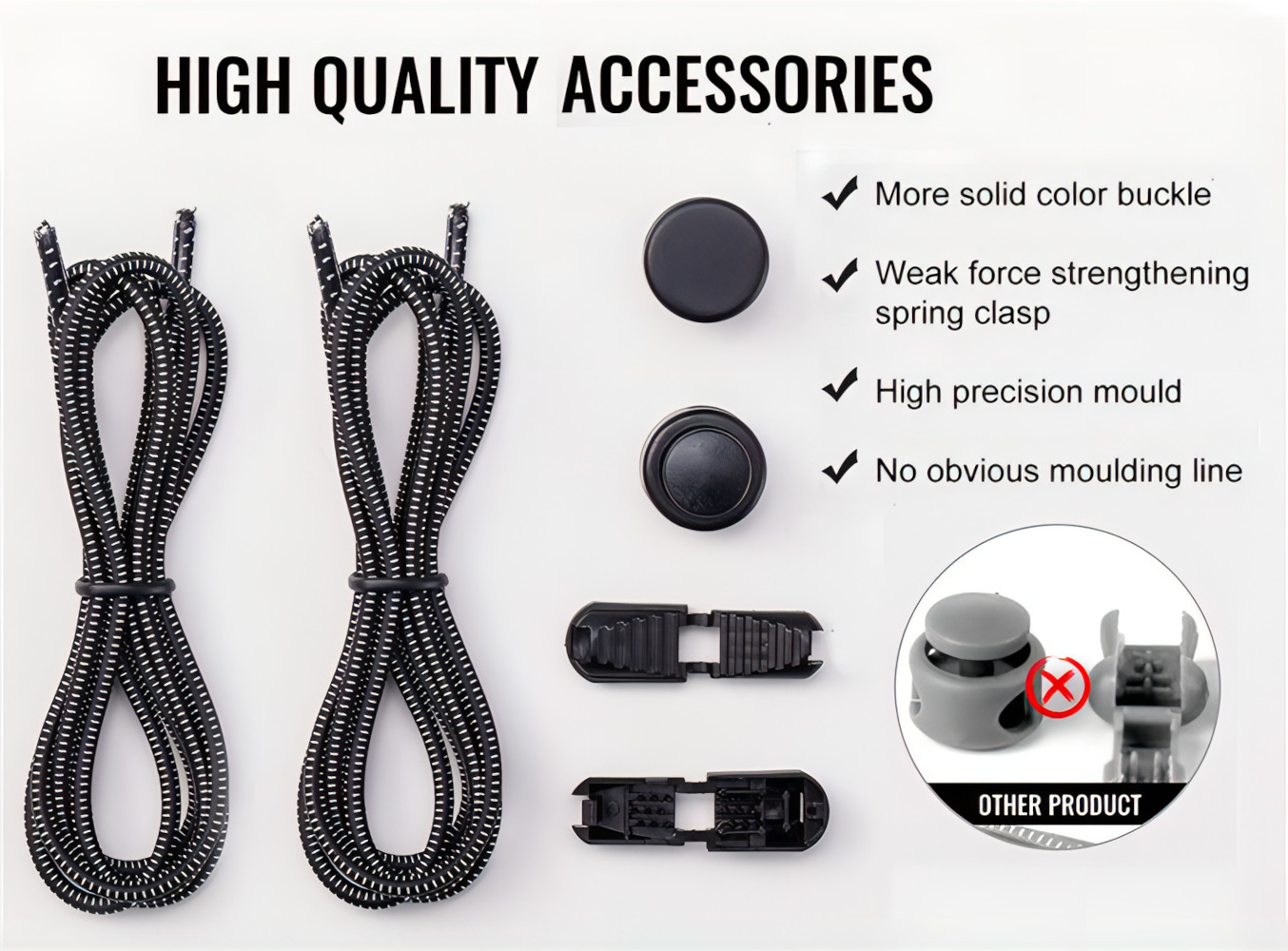 No-Tie Shoelaces - Included