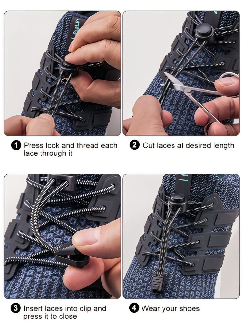 No-Tie Shoelaces - How to Use